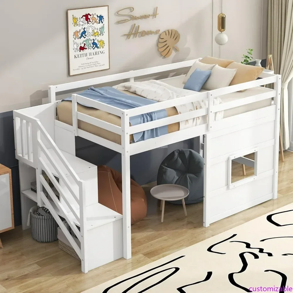 Акция: Двухъярусная кровать Merax Twin-Size с лестницей для хранения и просторным местом под кроватью для подростков и детей, конструкция из массива дерева
Акция: Двухъярусная кровать Merax Twin-Size с лестницей для хранения и просторным местом под кроватью для подростков и детей, конструкция из массива дерева