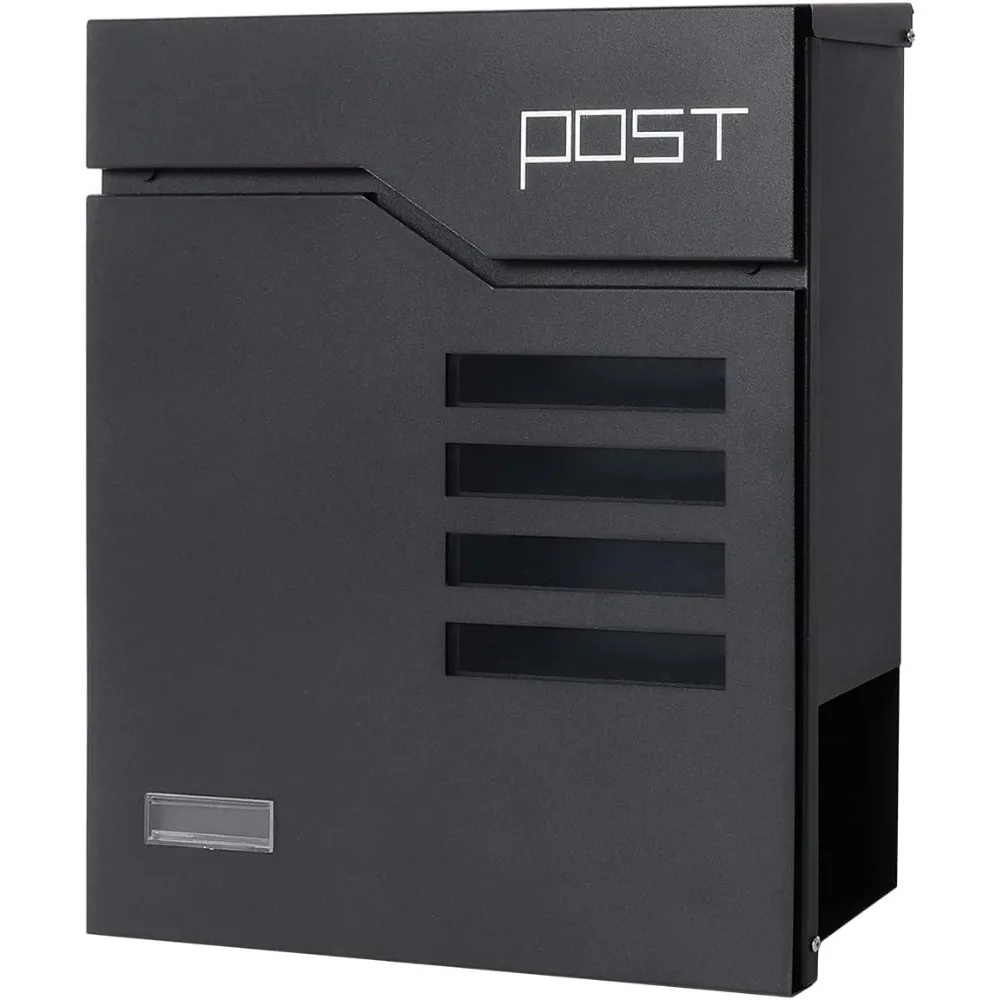 Large Lockable Wall Mount Mailbox with Newspaper Holder 14x13x4 Inch Black
Large Lockable Wall Mount Mailbox with Newspaper Holder 14x13x4 Inch Black