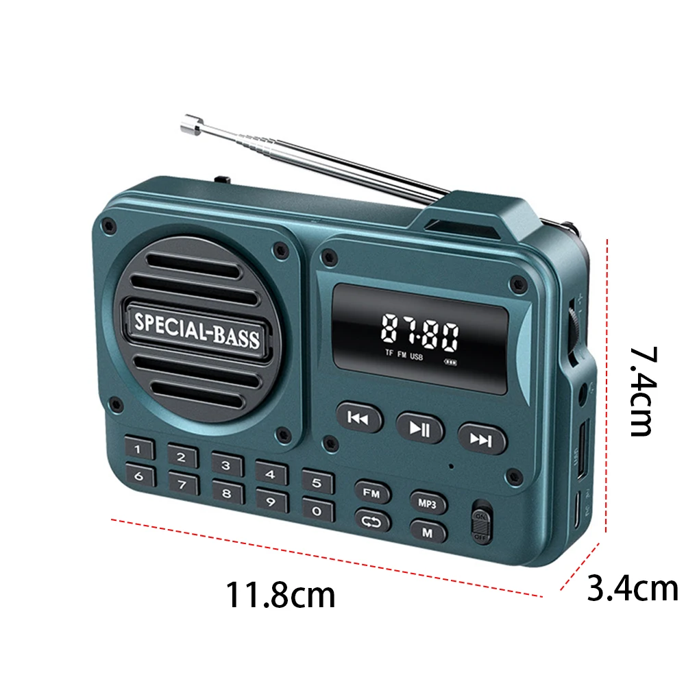 Portable Radio with Spearker 2000mAh Battery Powered Radio Bluetooth-Compatible/TF Small Digital Radio for Walking Jogging
Portable Radio with Spearker 2000mAh Battery Powered Radio Bluetooth-Compatible/TF Small Digital Radio for Walking Jogging