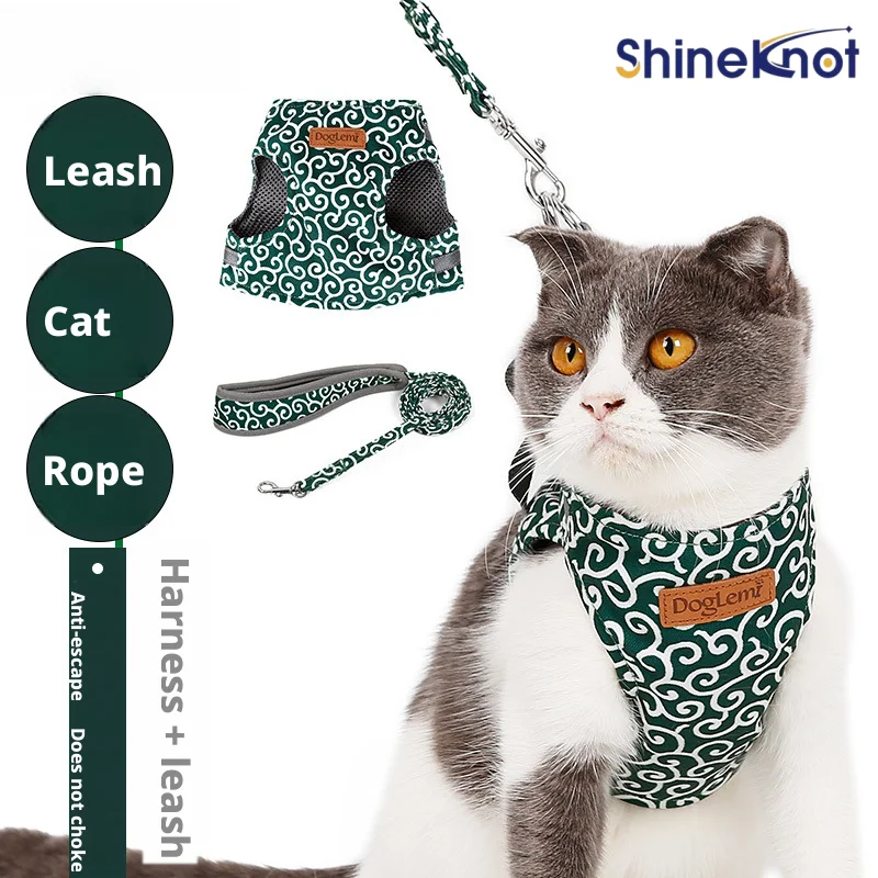 SHINEKNOT Cat Traction Rope Chest Harness Cat Vest Style Clothes Windproof Break Free Tie Cat And Dog Chains Walk Cat Rope
SHINEKNOT Cat Traction Rope Chest Harness Cat Vest Style Clothes Windproof Break Free Tie Cat And Dog Chains Walk Cat Rope