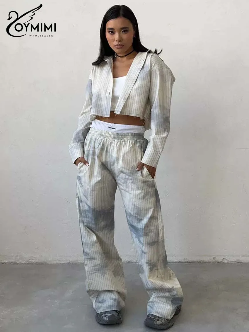 Oymimi Fashion Beige Print Woman 2 Piece Set Outfit Elegant Long Sleeve Single Breasted Crop Shirts And Straight Trousers Sets
Oymimi Fashion Beige Print Woman 2 Piece Set Outfit Elegant Long Sleeve Single Breasted Crop Shirts And Straight Trousers Sets