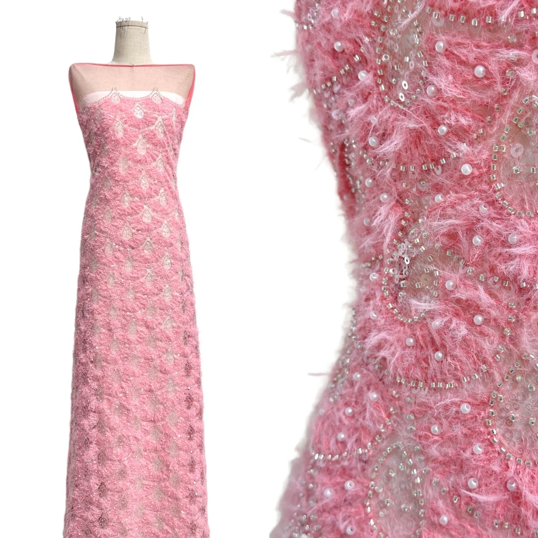 Pink High-Quality African Beaded Nigerian Tulle Lace Fabric Sequins Embroidery French Guipure Luxury Prom Party Dresses 5 Yards
Pink High-Quality African Beaded Nigerian Tulle Lace Fabric Sequins Embroidery French Guipure Luxury Prom Party Dresses 5 Yards