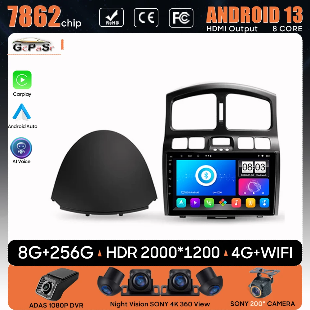 Car Radio Carplay Android 13 For Hyundai Santa Fe SM 2000 - 2012 Navigation GPS Screen Android Auto Stereo Video Bluetooth Wifi
Car Radio Carplay Android 13 For Hyundai Santa Fe SM 2000 - 2012 Navigation GPS Screen Android Auto Stereo Video Bluetooth Wifi