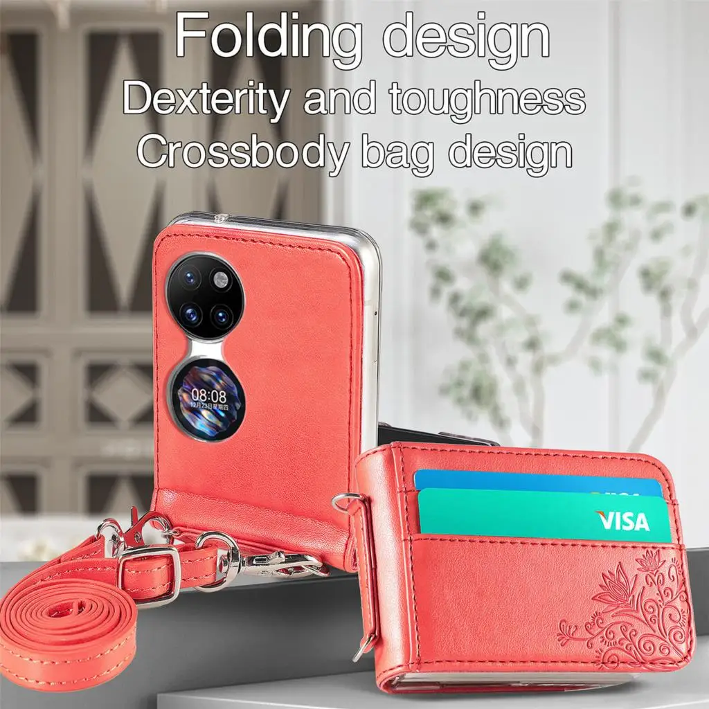 Anti-Knock Card Slot Leather Fashion Case for Huawei P50 Pocket Anti-Fingerprint Mobile Phone Cover with Phone Strap
Anti-Knock Card Slot Leather Fashion Case for Huawei P50 Pocket Anti-Fingerprint Mobile Phone Cover with Phone Strap