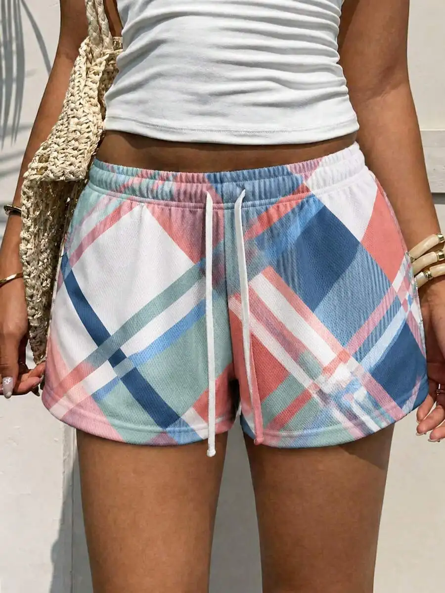 Womens Breathable Knit Shorts With Drawstring Waist And Pockets
Womens Breathable Knit Shorts With Drawstring Waist And Pockets