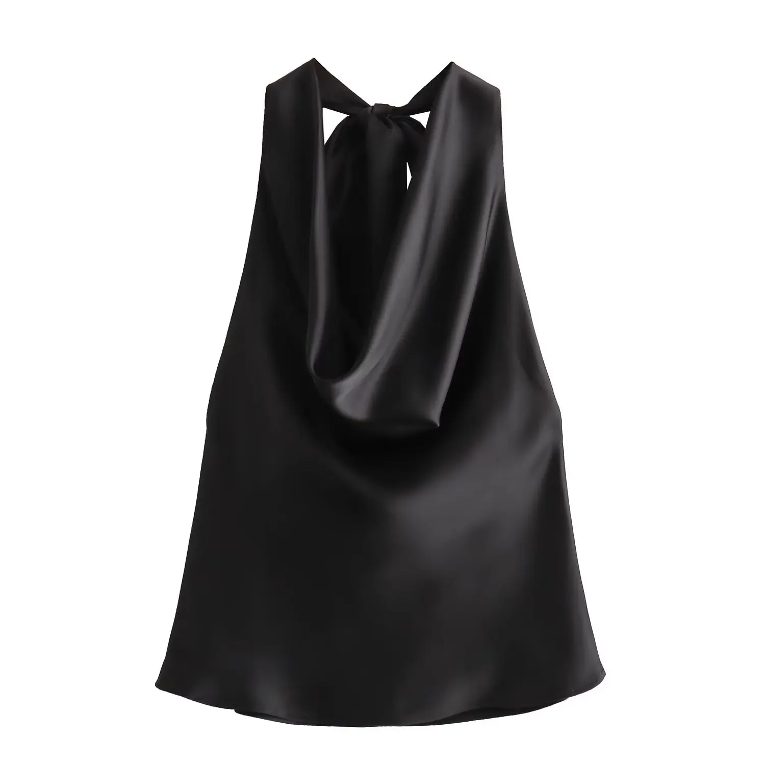 Jenny&Dave Fashion Ladies Satin Sexy Pleated Sleeveless Shirt Women French Elegant Halter Neck Top
Jenny&Dave Fashion Ladies Satin Sexy Pleated Sleeveless Shirt Women French Elegant Halter Neck Top