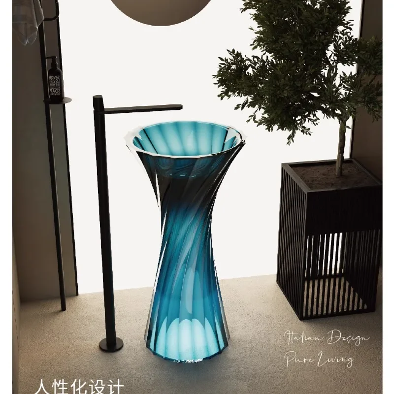 PImported natural resin floor-to-ceiling column basin Household hotel color crystal wash basin
PImported natural resin floor-to-ceiling column basin Household hotel color crystal wash basin