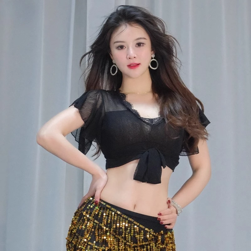 customized belly dance costume sexy women lace up cardigan Oriental dance small fly sleeve top Latin dance costume top dancewear
customized belly dance costume sexy women lace up cardigan Oriental dance small fly sleeve top Latin dance costume top dancewear