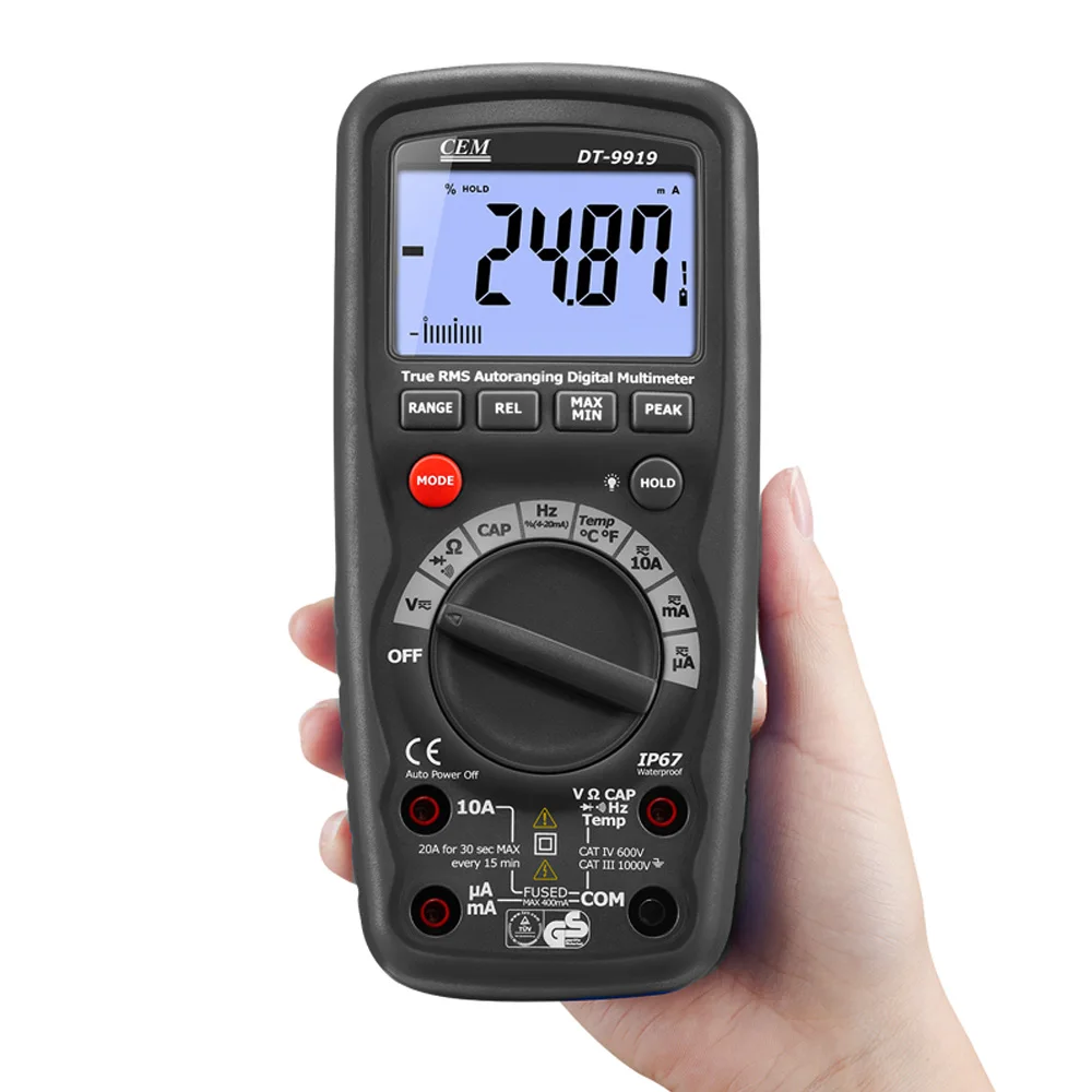 CEM DT-9929 Professional True RMS Industrial Digital Multimeter With AC+DC Measurement
CEM DT-9929 Professional True RMS Industrial Digital Multimeter With AC+DC Measurement