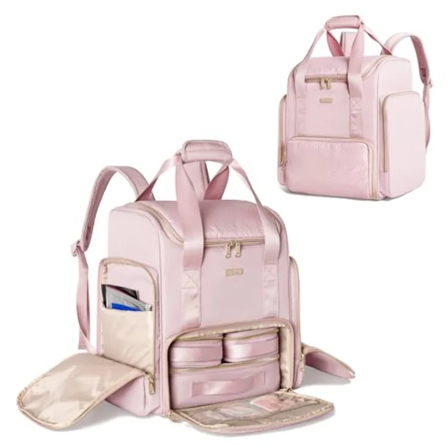 Large Makeup Backpack with 3 Clear Makeup Bags, Double Layers Professional Makeup Travel Case with Brushes Storage Section for
Large Makeup Backpack with 3 Clear Makeup Bags, Double Layers Professional Makeup Travel Case with Brushes Storage Section for
