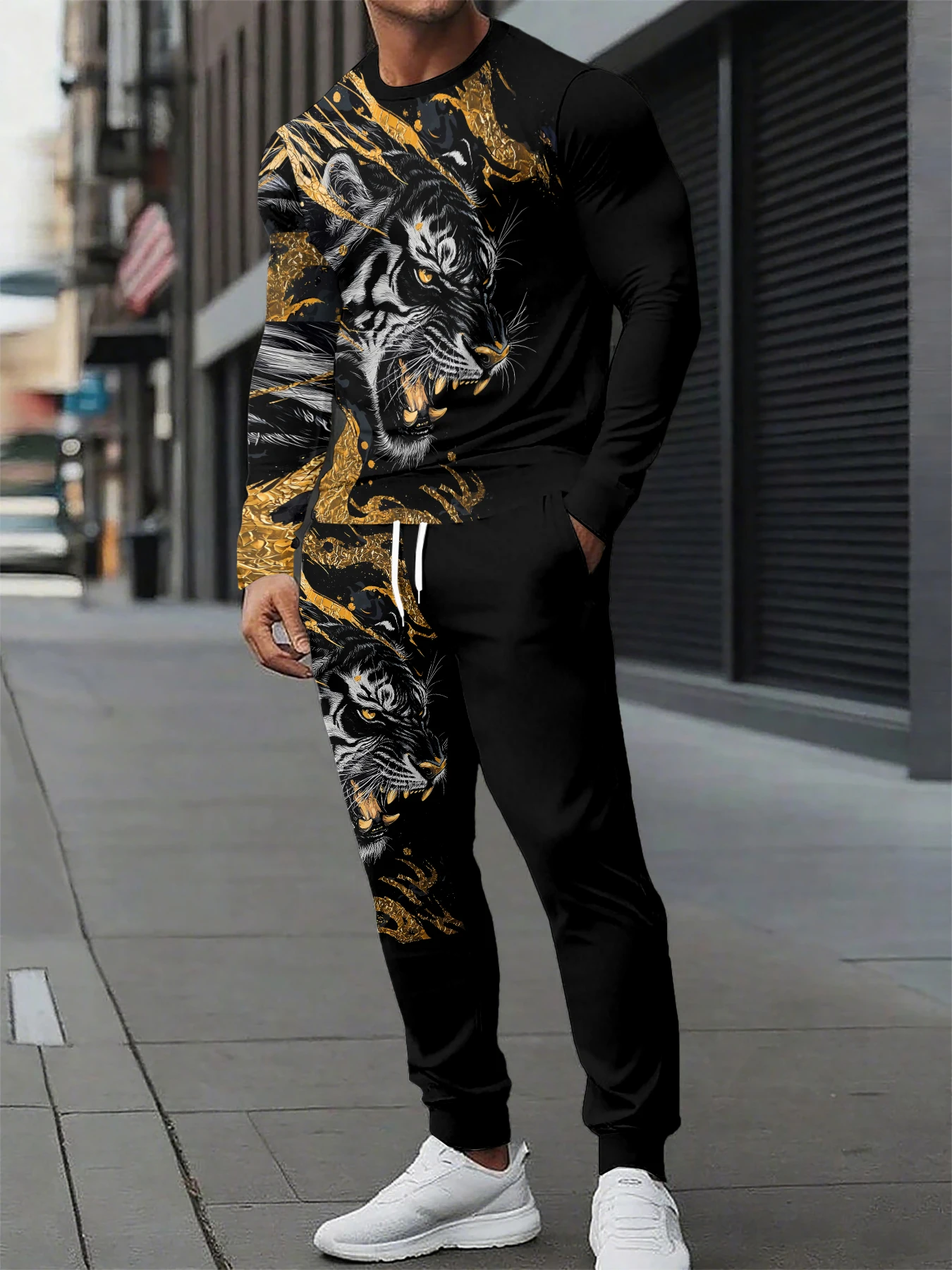 Autumn Lio Printed Round-neck Casual Men's Long Pants Set, Urban Street Casual Fashion Long-sleeved Top And Long Pants
Autumn Lio Printed Round-neck Casual Men's Long Pants Set, Urban Street Casual Fashion Long-sleeved Top And Long Pants