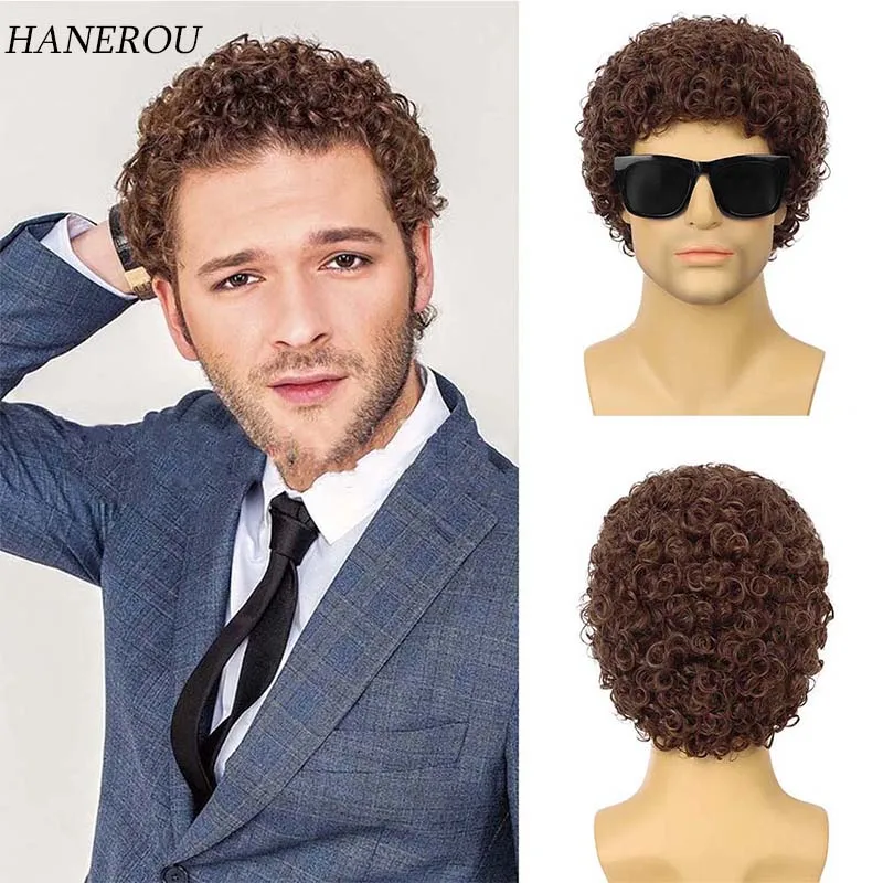 Short Synthetic Wig Curly Brown Wigs with Bangs High Temperature Fiber for Men Daily Cosplay Party
Short Synthetic Wig Curly Brown Wigs with Bangs High Temperature Fiber for Men Daily Cosplay Party