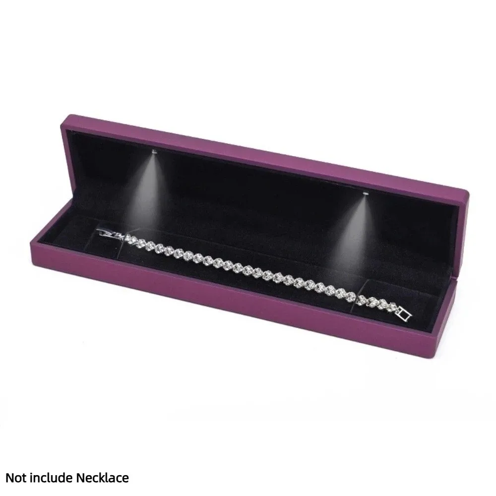 With Light Led Light Necklace Case Jewelry Display Solid Color Necklace Display Case Velvet Lined Necklace Storage Box Necklace
With Light Led Light Necklace Case Jewelry Display Solid Color Necklace Display Case Velvet Lined Necklace Storage Box Necklace