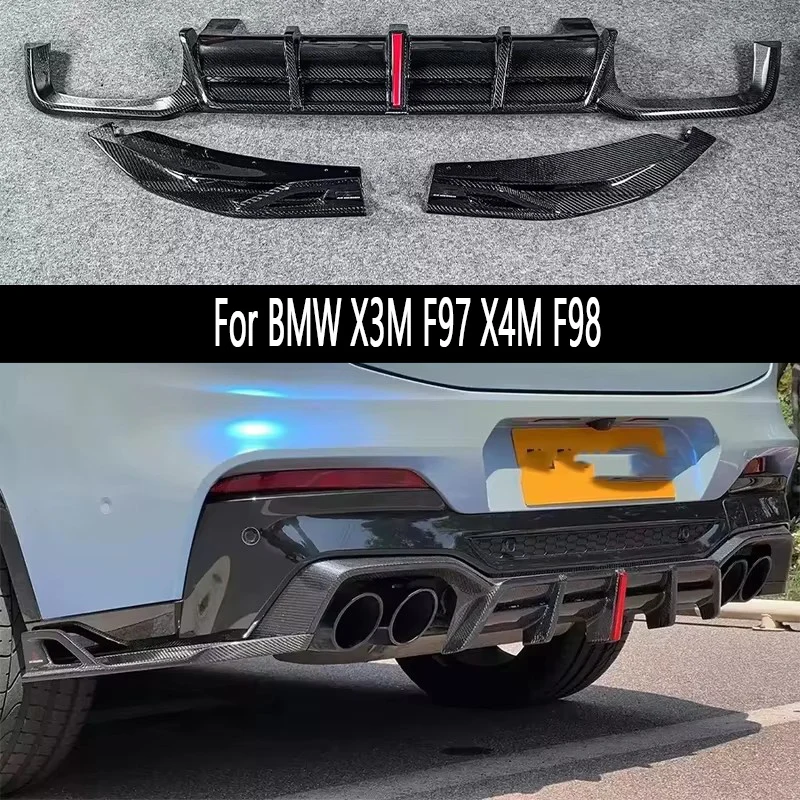 For BMW X3M F97 X4M F98 2019+ Carbon Fiber Back lip With lights Rear Lip Diffuser Back Bumper Spoiler Separator body kit
For BMW X3M F97 X4M F98 2019+ Carbon Fiber Back lip With lights Rear Lip Diffuser Back Bumper Spoiler Separator body kit