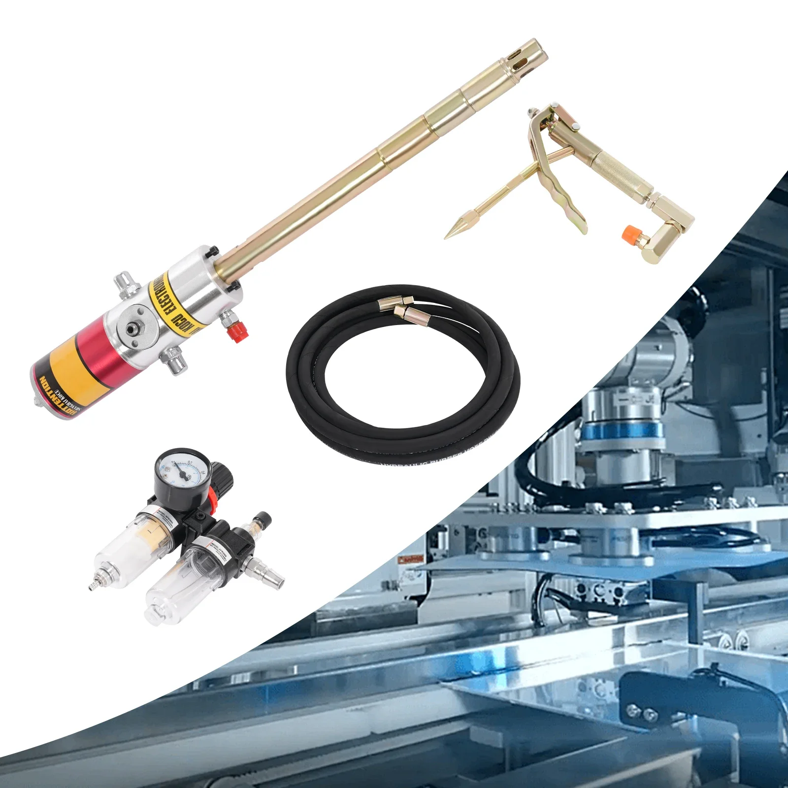 Oil Injector with Pressure Regulating Valve Universal Gun and 4-Meter High-Pressure Pipe Aluminum for Extracting Oil #0-3
Oil Injector with Pressure Regulating Valve Universal Gun and 4-Meter High-Pressure Pipe Aluminum for Extracting Oil #0-3