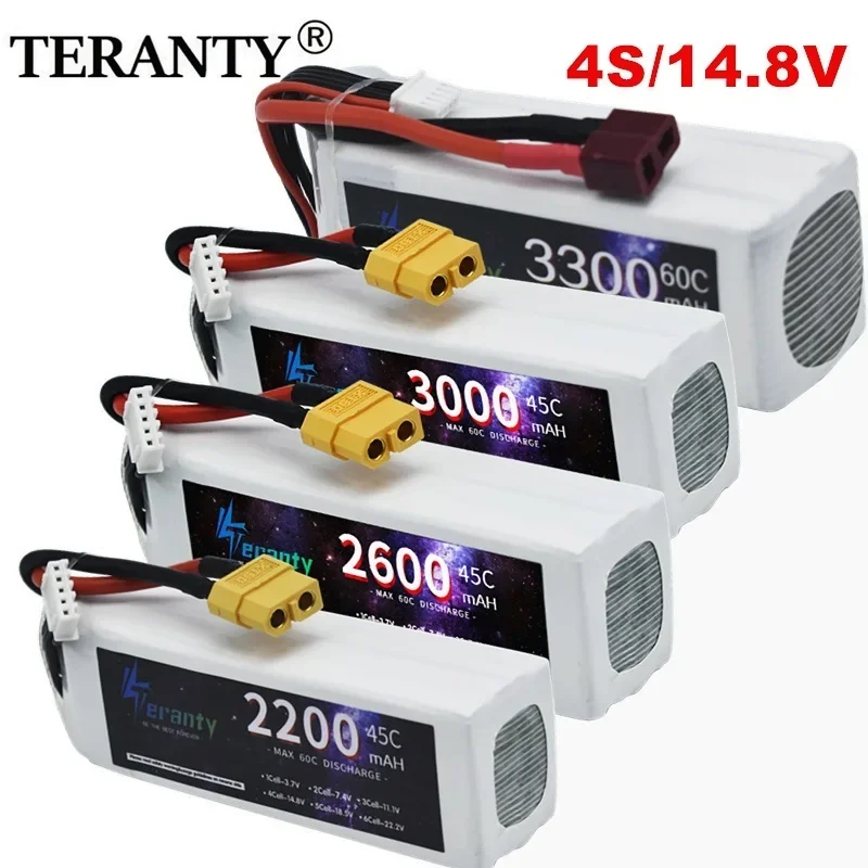 4S 14.8V 45C 2200MAh 2600MAh 3000MAh/3300MAh 60C Lipo Battery for RC Car FPV Quadcopter Helicopter Drone Racing Model Hobby
4S 14.8V 45C 2200MAh 2600MAh 3000MAh/3300MAh 60C Lipo Battery for RC Car FPV Quadcopter Helicopter Drone Racing Model Hobby