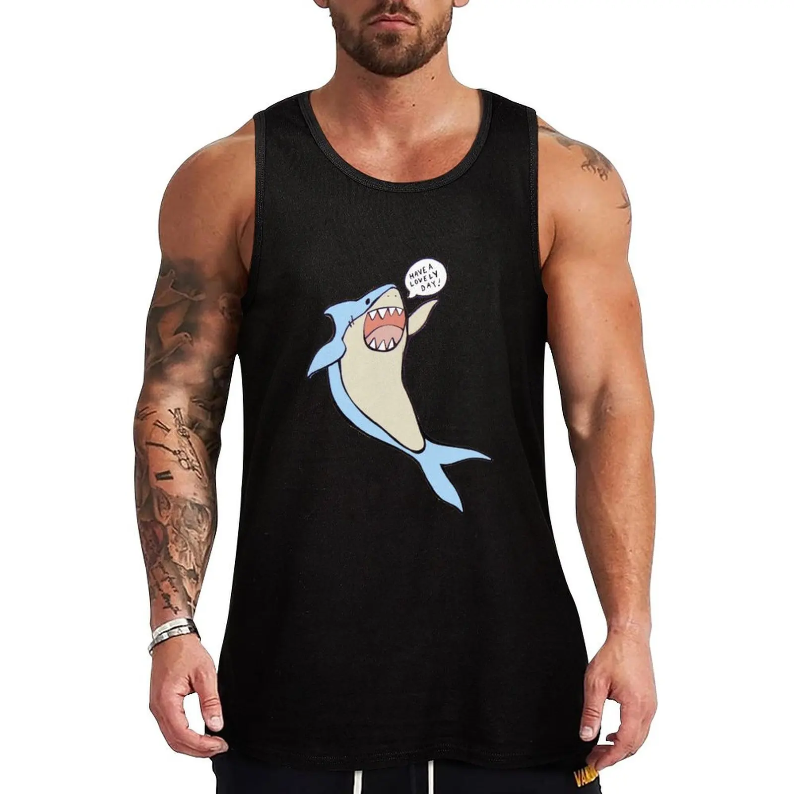 the 'have a lovely day' shark Tank Top sleeveless shirt man Men's summer vest Sleeveless T-shirt
the 'have a lovely day' shark Tank Top sleeveless shirt man Men's summer vest Sleeveless T-shirt