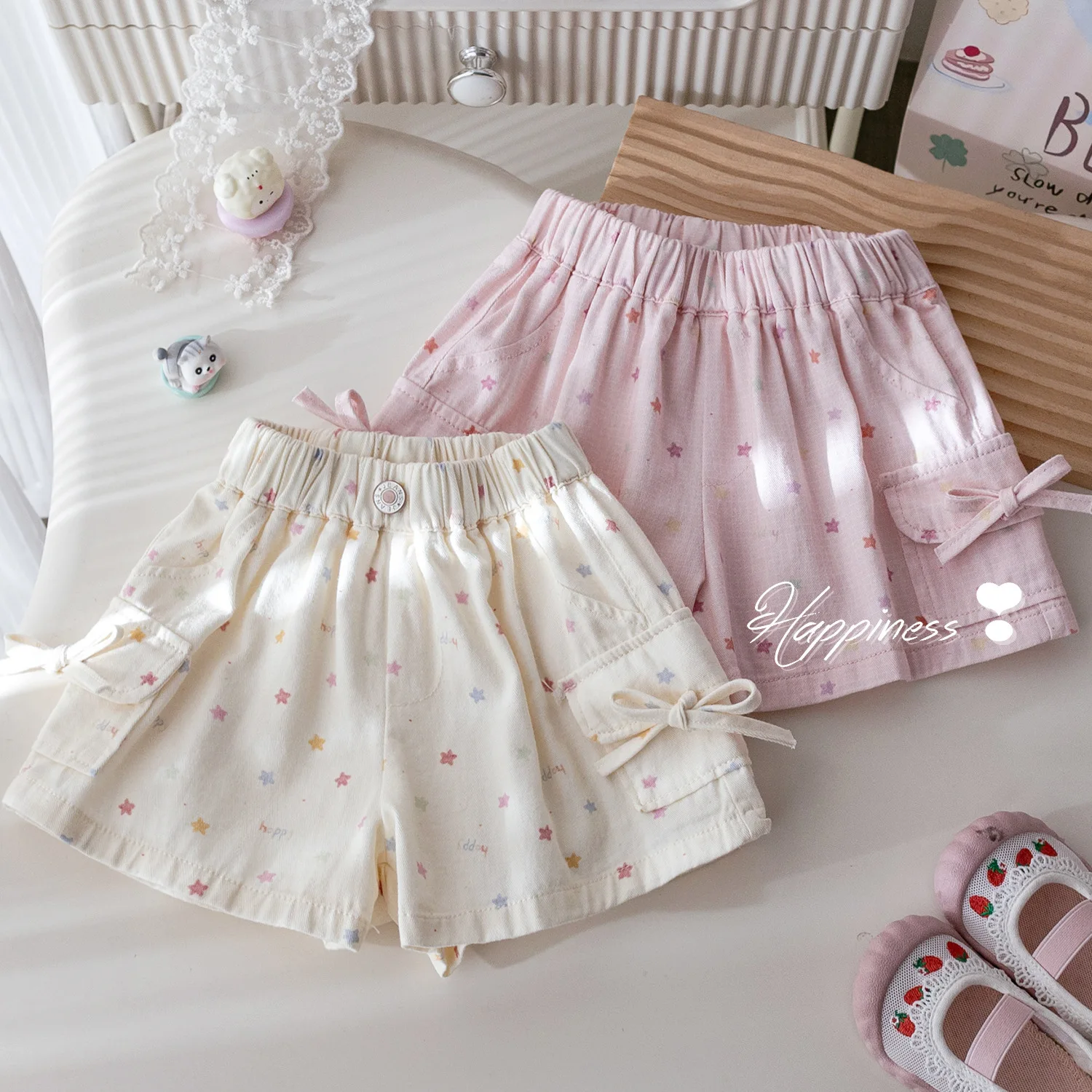 Girls Summer Casual Shorts Korean Fashionable Printed Bow Baby Girls Shorts Versatile Thin Loose Children Girls Shorts
Girls Summer Casual Shorts Korean Fashionable Printed Bow Baby Girls Shorts Versatile Thin Loose Children Girls Shorts