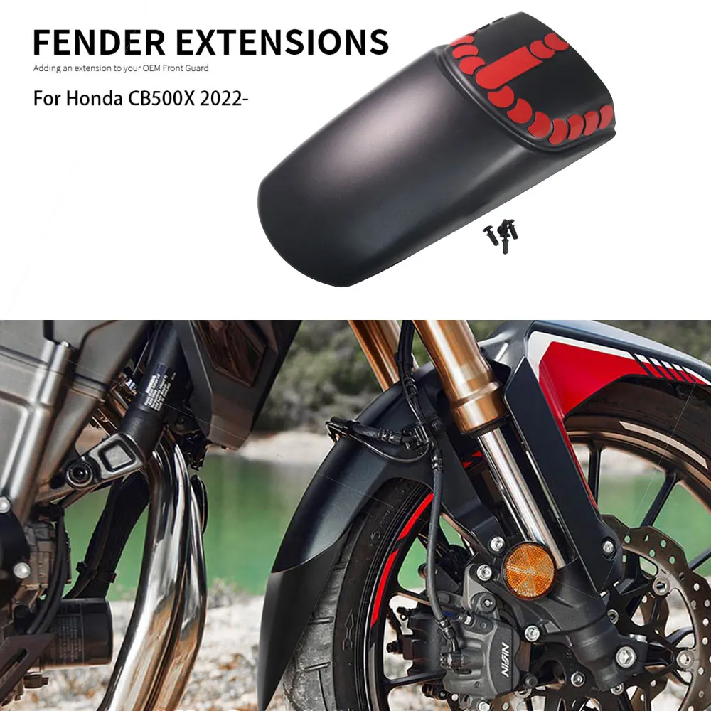 CB500X Motorcycle Accessories Front Fender Mudguard Extender Extension For Honda CB 500 X 2022 2023 -
CB500X Motorcycle Accessories Front Fender Mudguard Extender Extension For Honda CB 500 X 2022 2023 -