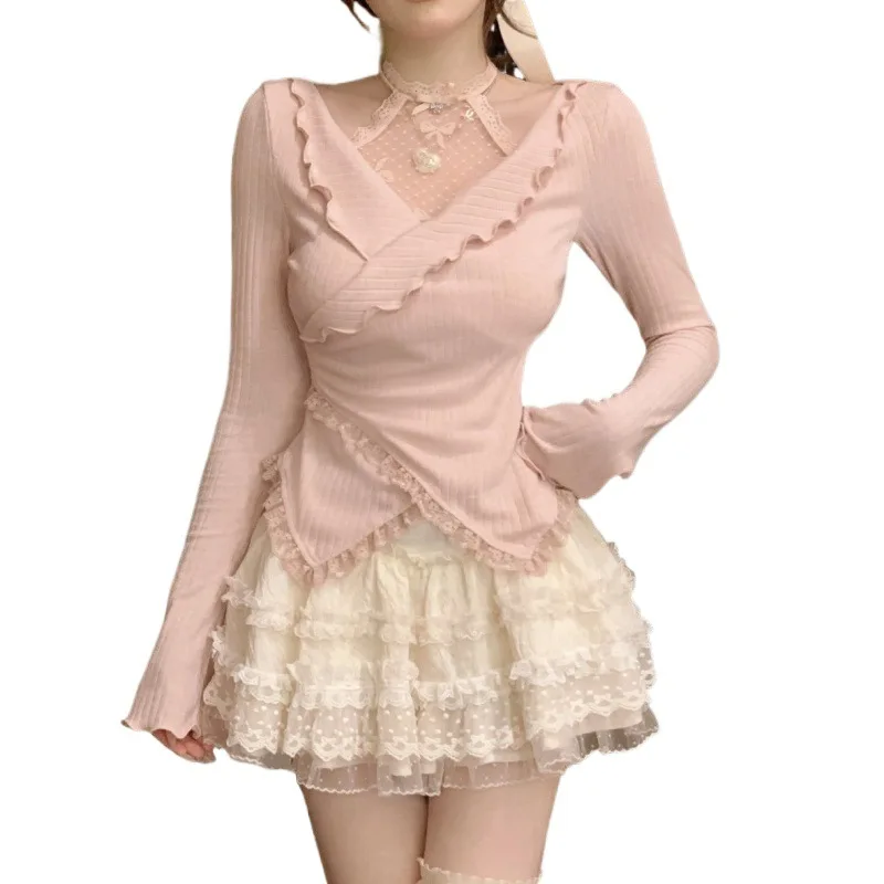 2025 Новый весенне-летний корейский элегантный милый комплект из 2 предметов, кружевной лоскутный топ, пышная юбка-тортик, повседневные комплекты сексуальной юбки принцессы Y2k
2025 Новый весенне-летний корейский элегантный милый комплект из 2 предметов, кружевной лоскутный топ, пышная юбка-тортик, повседневные комплекты сексуальной юбки принцессы Y2k