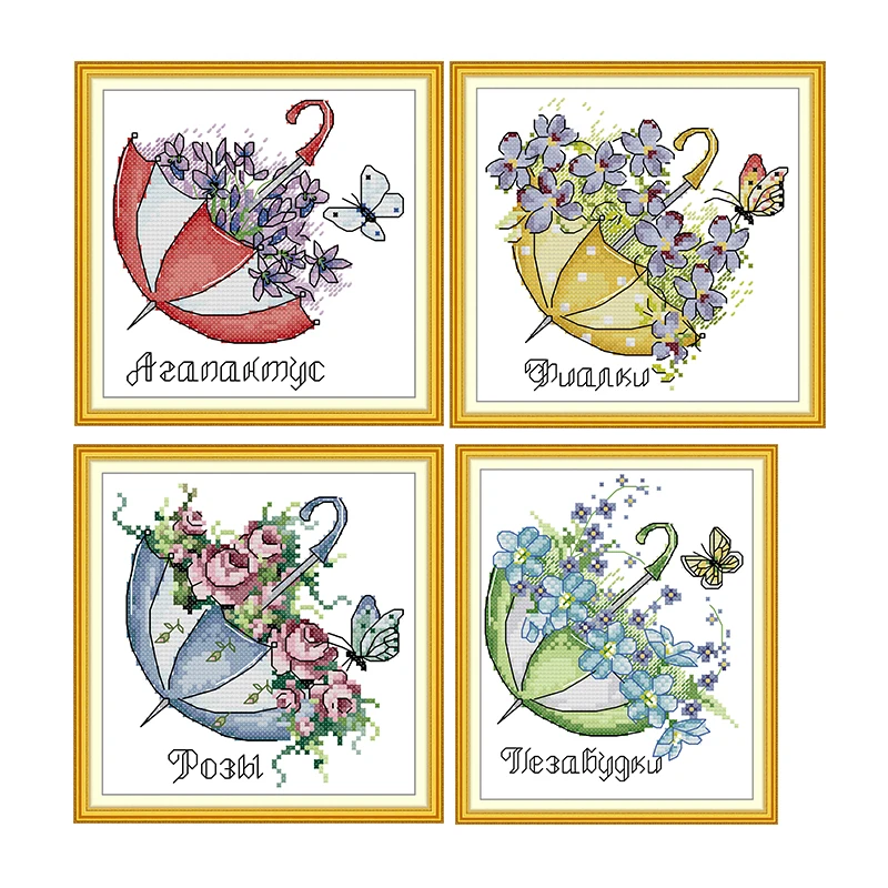 Cross Stitch Kit Joy Sunday Flowers in The Umbrella HD Pattern Printed Counted Fabric 16/14/11CT DIY Embroidery Kit with Gifts
Cross Stitch Kit Joy Sunday Flowers in The Umbrella HD Pattern Printed Counted Fabric 16/14/11CT DIY Embroidery Kit with Gifts