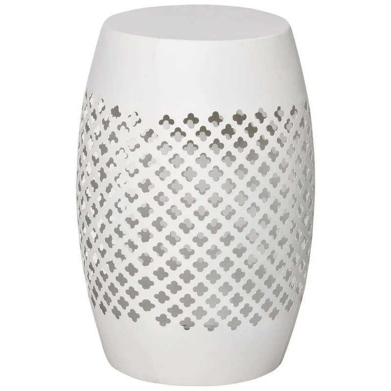 Outsunny 12.5" Round Steel Patio End Table, White Hollow Drum Side Table for Indoor Outdoor Use
Outsunny 12.5" Round Steel Patio End Table, White Hollow Drum Side Table for Indoor Outdoor Use