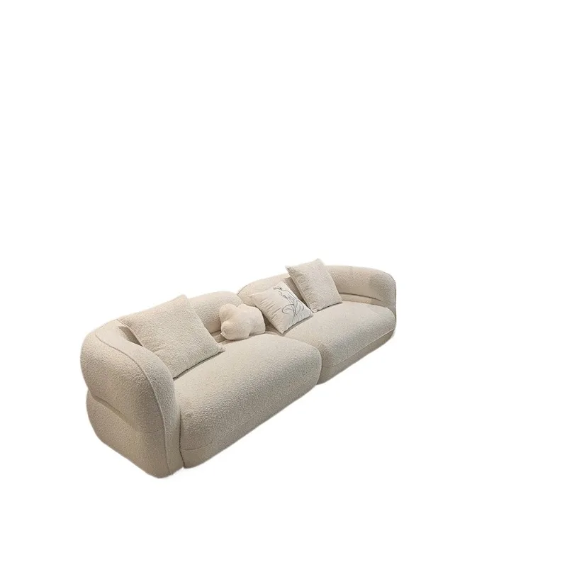 French cream wind wave ball sofa small apartment living room lamb wool three-person designer straight row fabric sofa
French cream wind wave ball sofa small apartment living room lamb wool three-person designer straight row fabric sofa