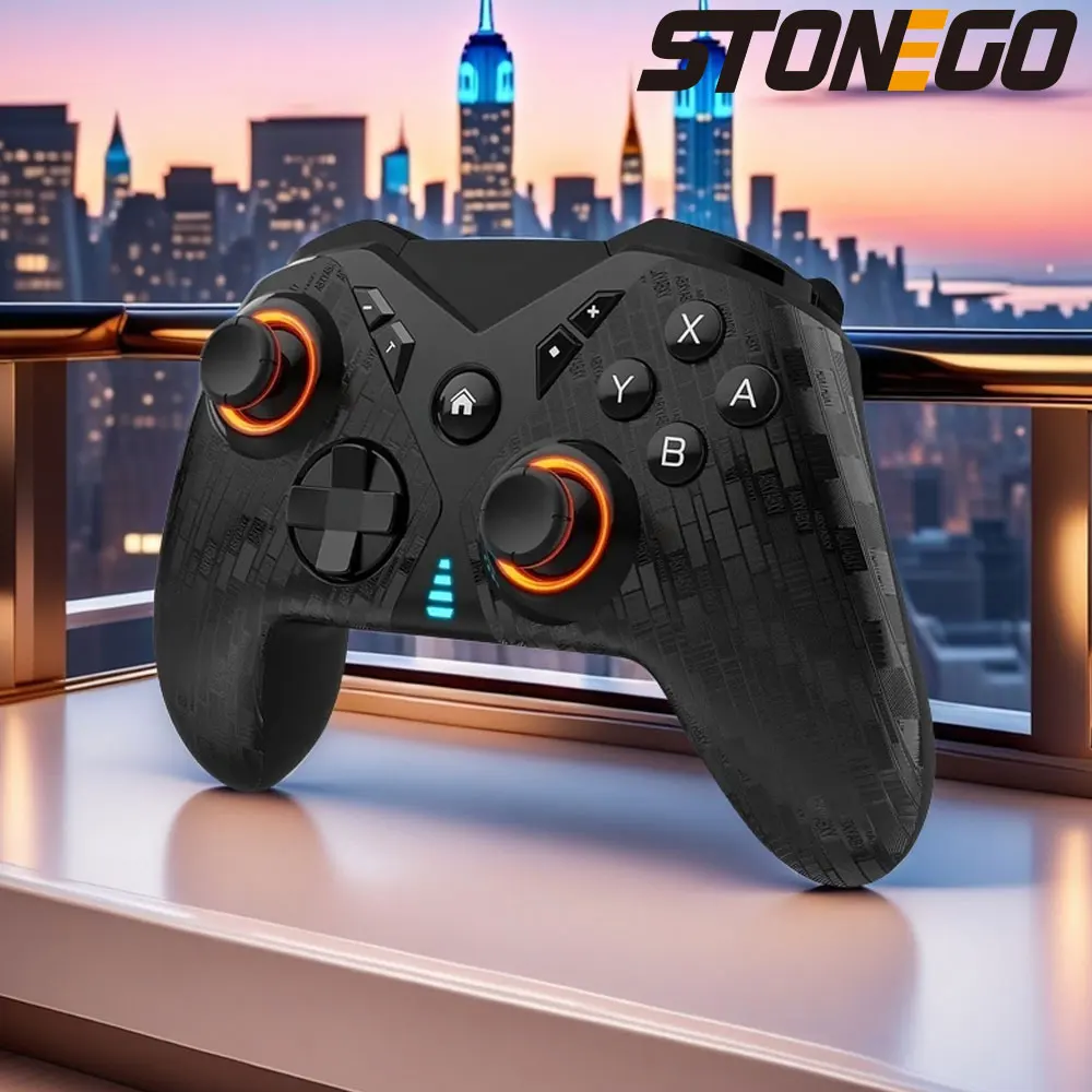 Беспроводной контроллер STONEGO, геймпад, эргономичная ручка, регулируемая вибрация, пульт дистанционного управления, геймпад, совместимый с переключателем ПК, ТВ и т. д.
Беспроводной контроллер STONEGO, геймпад, эргономичная ручка, регулируемая вибрация, пульт дистанционного управления, геймпад, совместимый с переключателем ПК, ТВ и т. д.