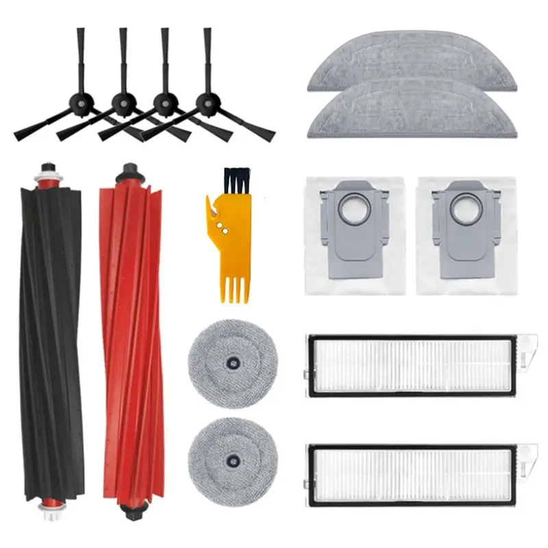 Комплект аксессуаров AA81-15 PCS для робота-пылесоса Roborock S8 Maxv Ultra: роликовые и боковые щетки, фильтры, салфетки для влажной уборки, мешки для сбора пыли
Комплект аксессуаров AA81-15 PCS для робота-пылесоса Roborock S8 Maxv Ultra: роликовые и боковые щетки, фильтры, салфетки для влажной уборки, мешки для сбора пыли