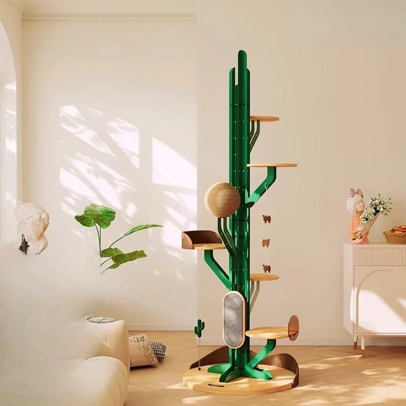 Solid wood cactus cat climbing frame super luxury DIY large rattan does not occupy an area, cat litter cat tree integration
Solid wood cactus cat climbing frame super luxury DIY large rattan does not occupy an area, cat litter cat tree integration