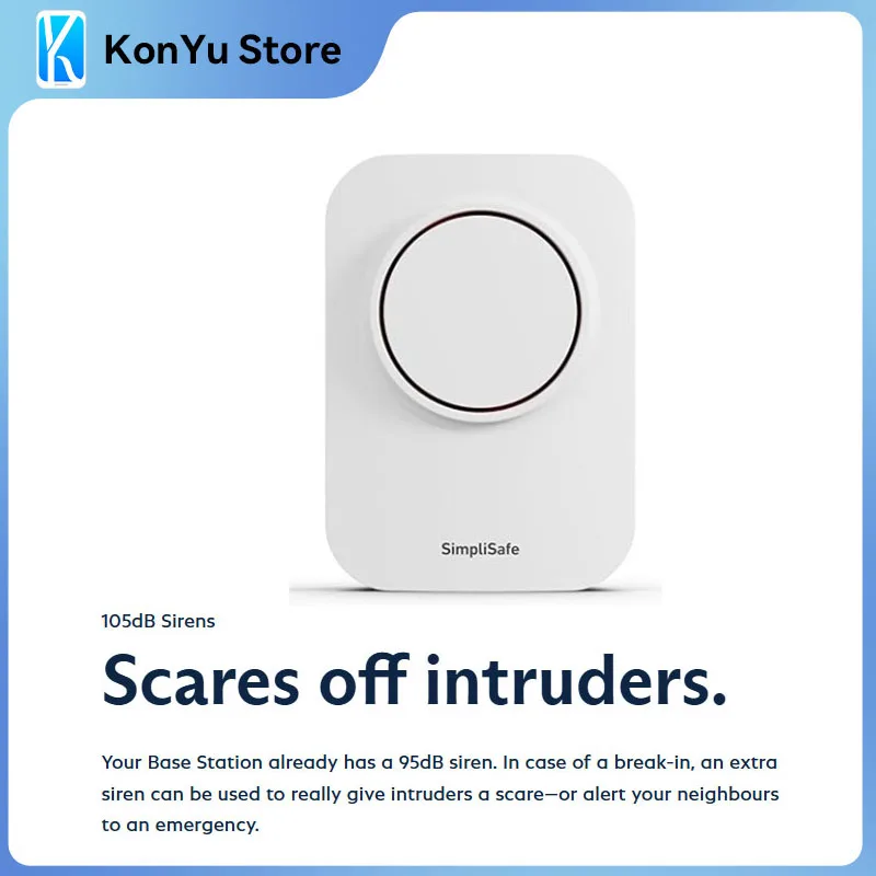 SimpliSafe 105dB Wireless Siren Scares off intruders Water-Resistant Outdoor Home Security Alarm Peel Stick Install
SimpliSafe 105dB Wireless Siren Scares off intruders Water-Resistant Outdoor Home Security Alarm Peel Stick Install