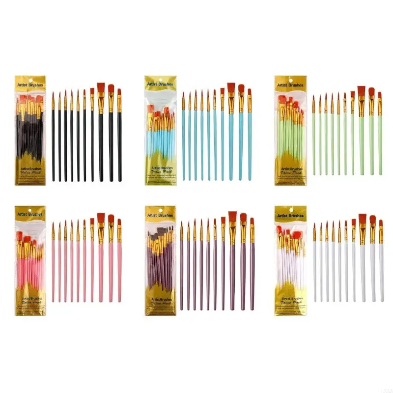 LXAA 10 Pcs Nylon Hair Art Brushes Watercolor Acrylic Painting Brushes Painting Supplies For Detailing
LXAA 10 Pcs Nylon Hair Art Brushes Watercolor Acrylic Painting Brushes Painting Supplies For Detailing