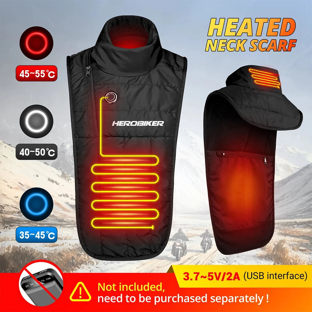 Motorcycle Heated Scarf for Winter Electric Warm Neck Warmer Windproof USB Adjustable Temperature Comfortable for Outdoor Rides
Motorcycle Heated Scarf for Winter Electric Warm Neck Warmer Windproof USB Adjustable Temperature Comfortable for Outdoor Rides