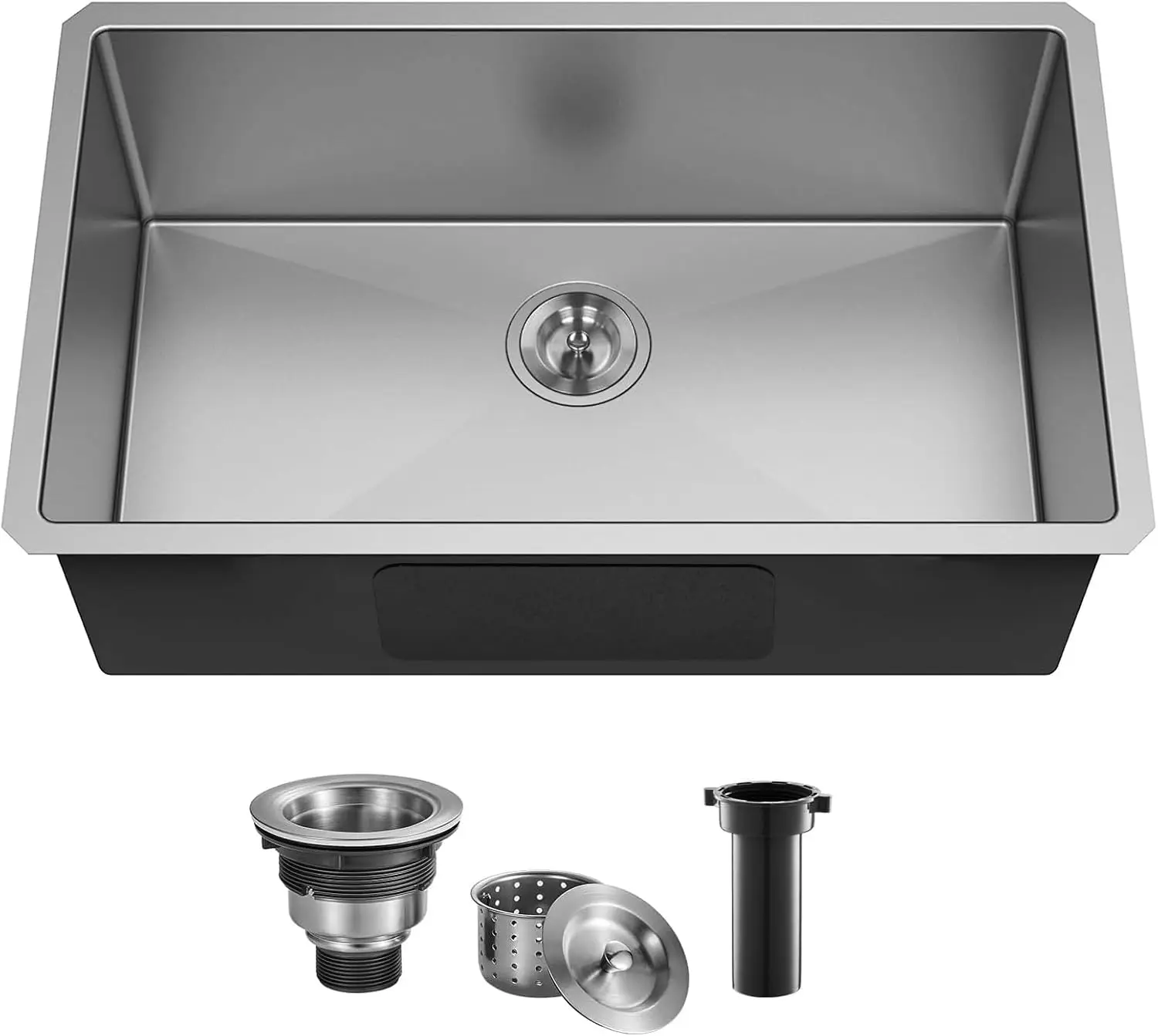 28 Inch Undermount Stainless Steel Kitchen Sink, 16 Gauge Deep Single Bowl with Strainer
28 Inch Undermount Stainless Steel Kitchen Sink, 16 Gauge Deep Single Bowl with Strainer