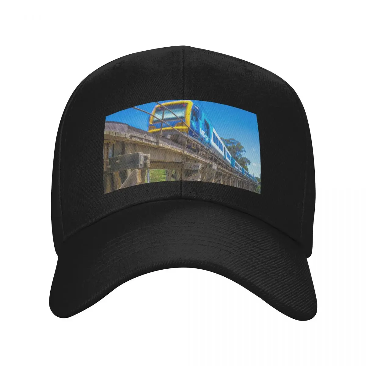 Melbourne Metro Train on Trestle Bridge - Eltham, Victoria Baseball Cap Fashion Beach beach hat For Man Women's
Melbourne Metro Train on Trestle Bridge - Eltham, Victoria Baseball Cap Fashion Beach beach hat For Man Women's
