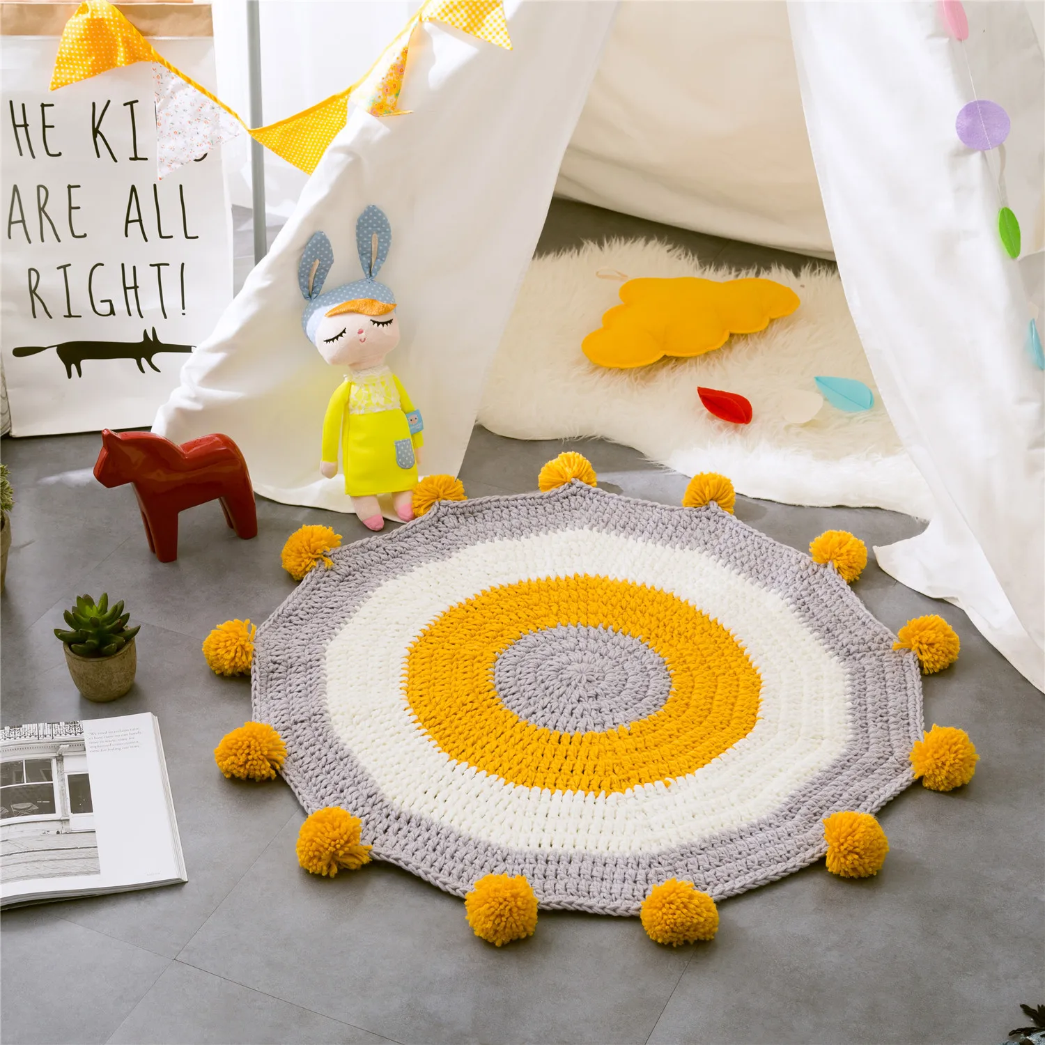 EHOMEBUY Children's Rugs for Room Living Room Round Carpet in The Nursery Bedroom Rug Hand Made Acrylic 80CM Floor Mat
EHOMEBUY Children's Rugs for Room Living Room Round Carpet in The Nursery Bedroom Rug Hand Made Acrylic 80CM Floor Mat