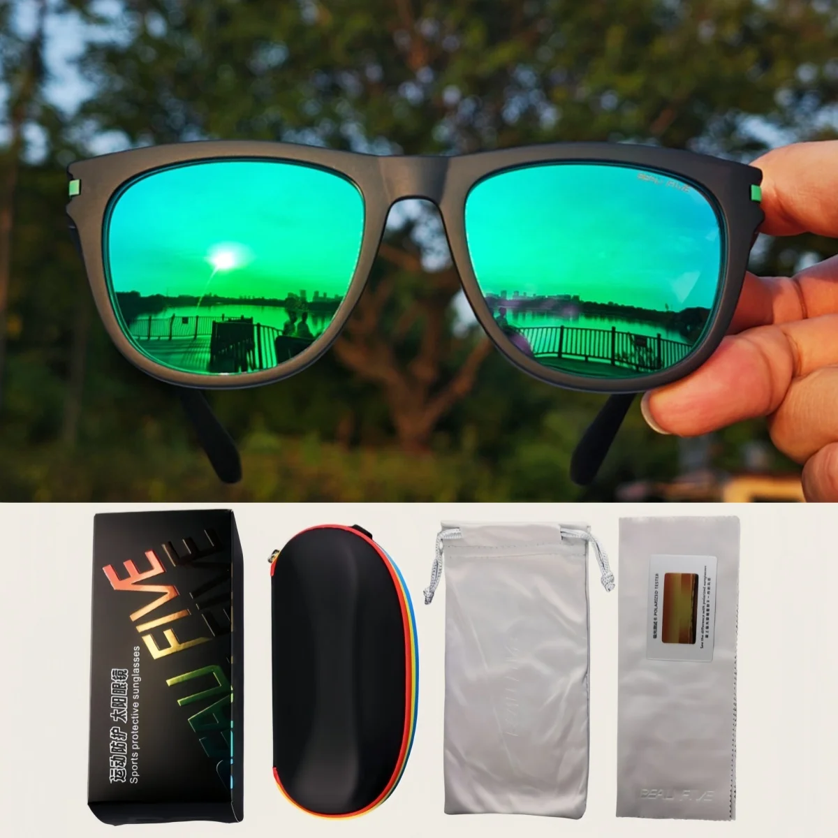 BEAU FIVE Polarized Sunglasses Men Women UV400 Protection Square Mirror Lens Driving Fishing Travel Beach Sun Glasses With Box
BEAU FIVE Polarized Sunglasses Men Women UV400 Protection Square Mirror Lens Driving Fishing Travel Beach Sun Glasses With Box