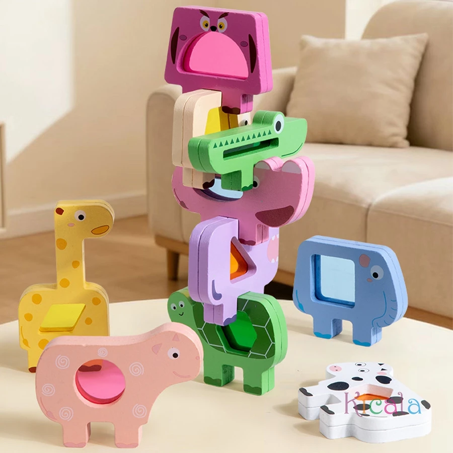 Montessori Animal Cars Stacking Blocks Kids Balance Puzzle Shape Matching Educational Building Blocks Toddler Learning Game Toys
Montessori Animal Cars Stacking Blocks Kids Balance Puzzle Shape Matching Educational Building Blocks Toddler Learning Game Toys