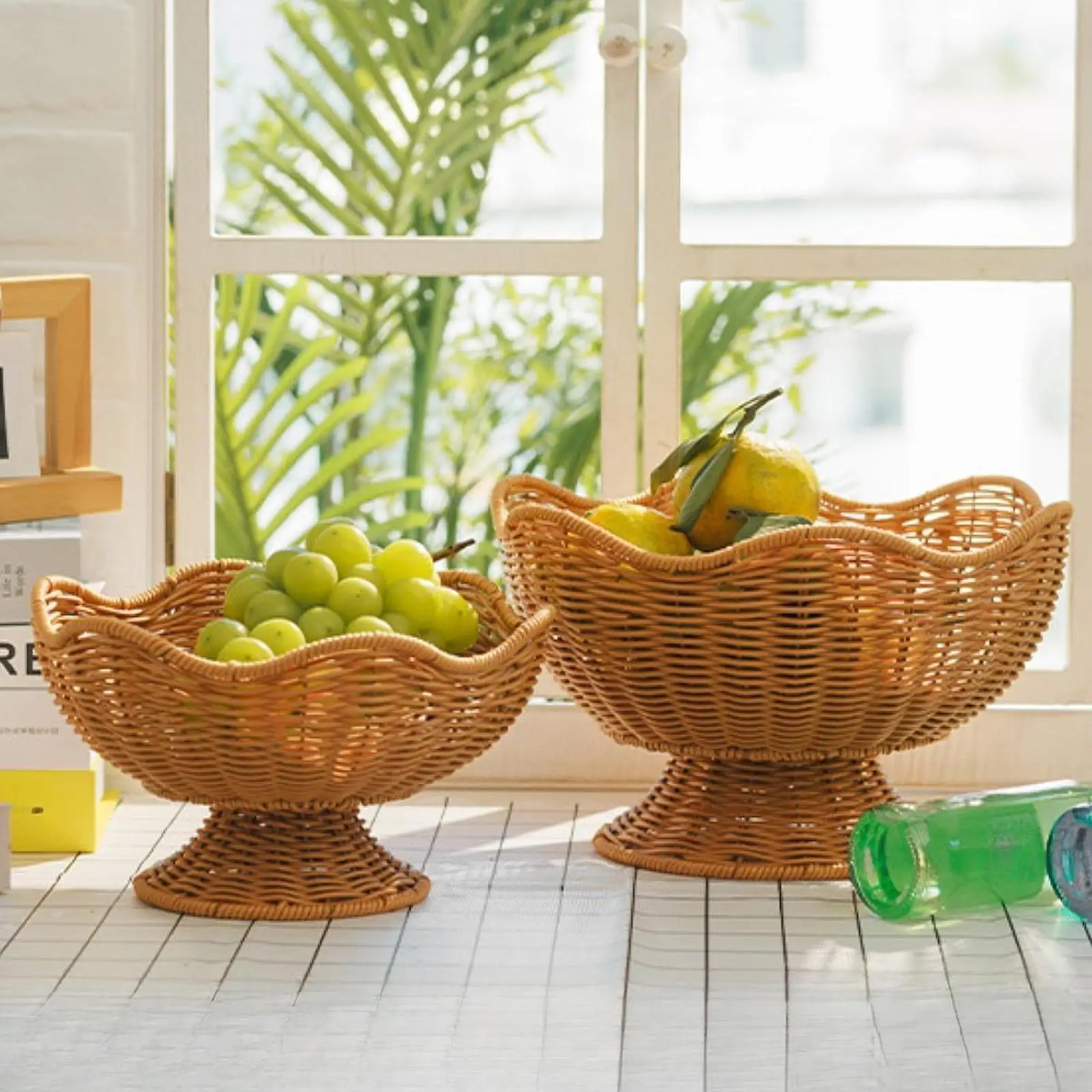 Fruit Basket Hand Rattan Woven Snack Tray Bread Food Organizer Kitchen Storage Restaurant Tabletop Display Home Craft Decoration
Fruit Basket Hand Rattan Woven Snack Tray Bread Food Organizer Kitchen Storage Restaurant Tabletop Display Home Craft Decoration