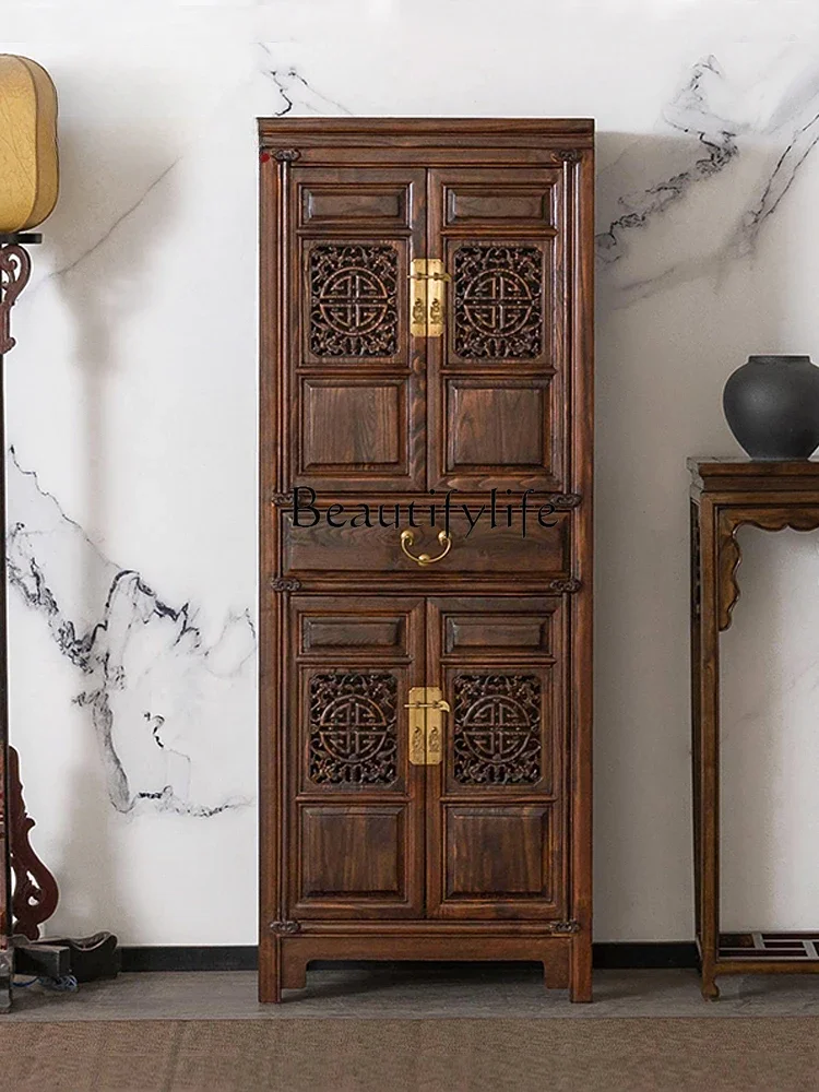 S Chinese Traditional Carved Bookcase Solid Wood Classical Living Room Storage Side Cabinet Study Elm Vintage Wine Cabinet
S Chinese Traditional Carved Bookcase Solid Wood Classical Living Room Storage Side Cabinet Study Elm Vintage Wine Cabinet