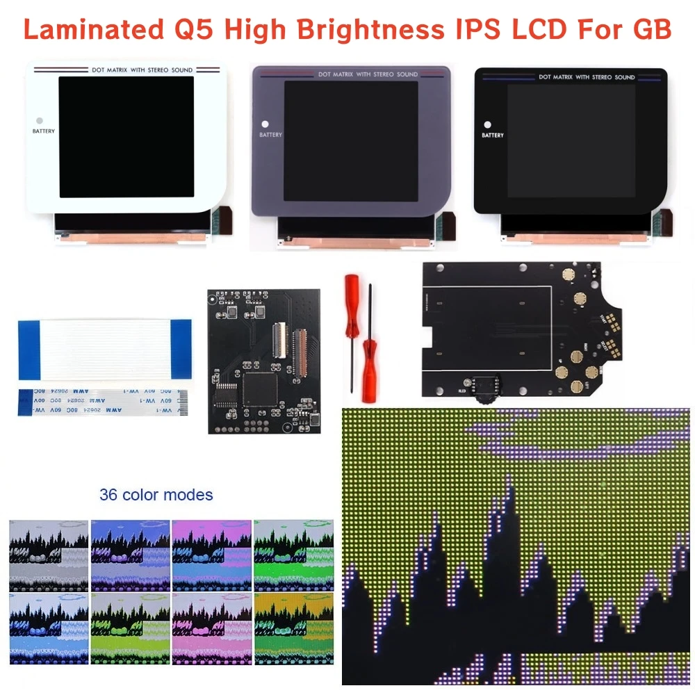 Hispeedido 3.1 Inches Laminated LCD Display FRM Built-in OSD Menu IPS Backlight LCD Screen Kit W/Pre-cut Shell Case For GB DMG
Hispeedido 3.1 Inches Laminated LCD Display FRM Built-in OSD Menu IPS Backlight LCD Screen Kit W/Pre-cut Shell Case For GB DMG