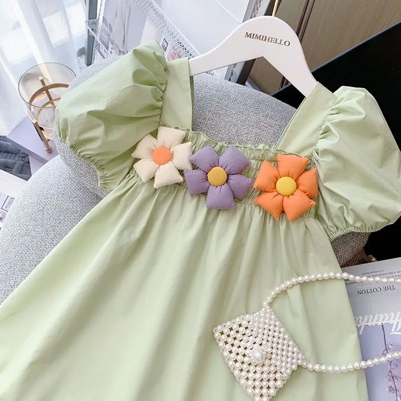New Summer Dress Girls' Fashionable Sweet Princess Dress Baby Cute Square Collar Dress-KXKM
New Summer Dress Girls' Fashionable Sweet Princess Dress Baby Cute Square Collar Dress-KXKM