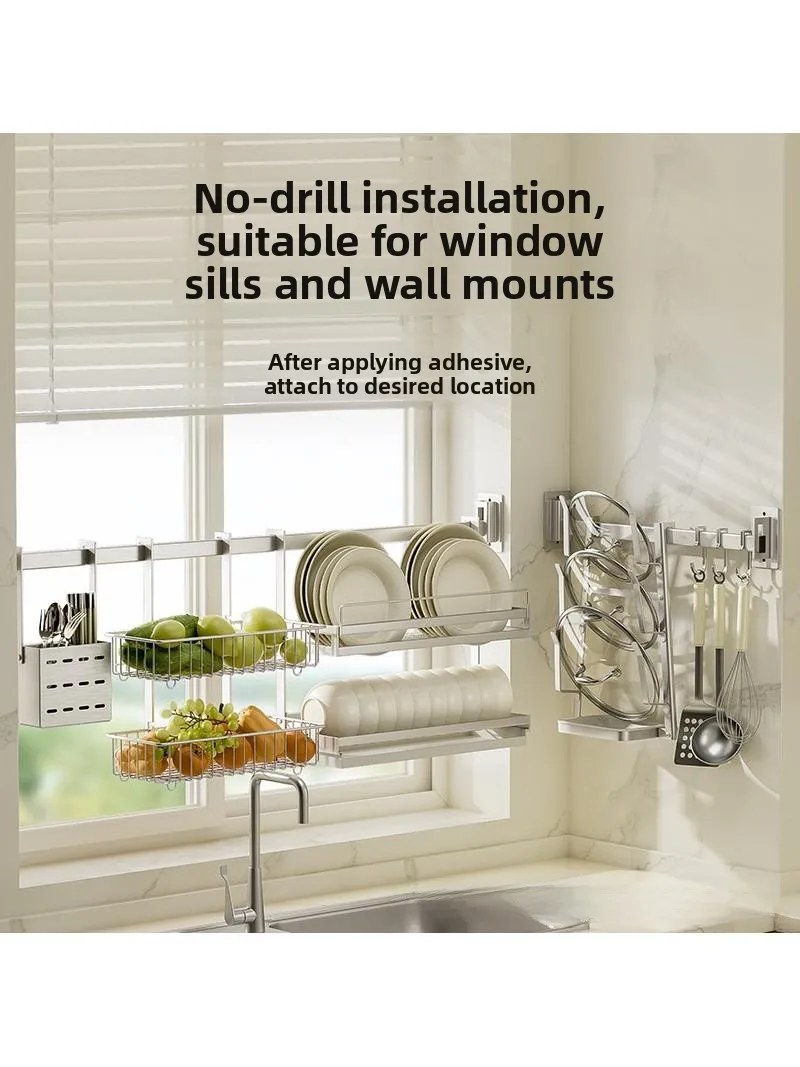 Stainl Steel Kitchen Window Wall Mounted Storage Ra Di Draining elf No Drilling Required Modern Simplici Design
Stainl Steel Kitchen Window Wall Mounted Storage Ra Di Draining elf No Drilling Required Modern Simplici Design
