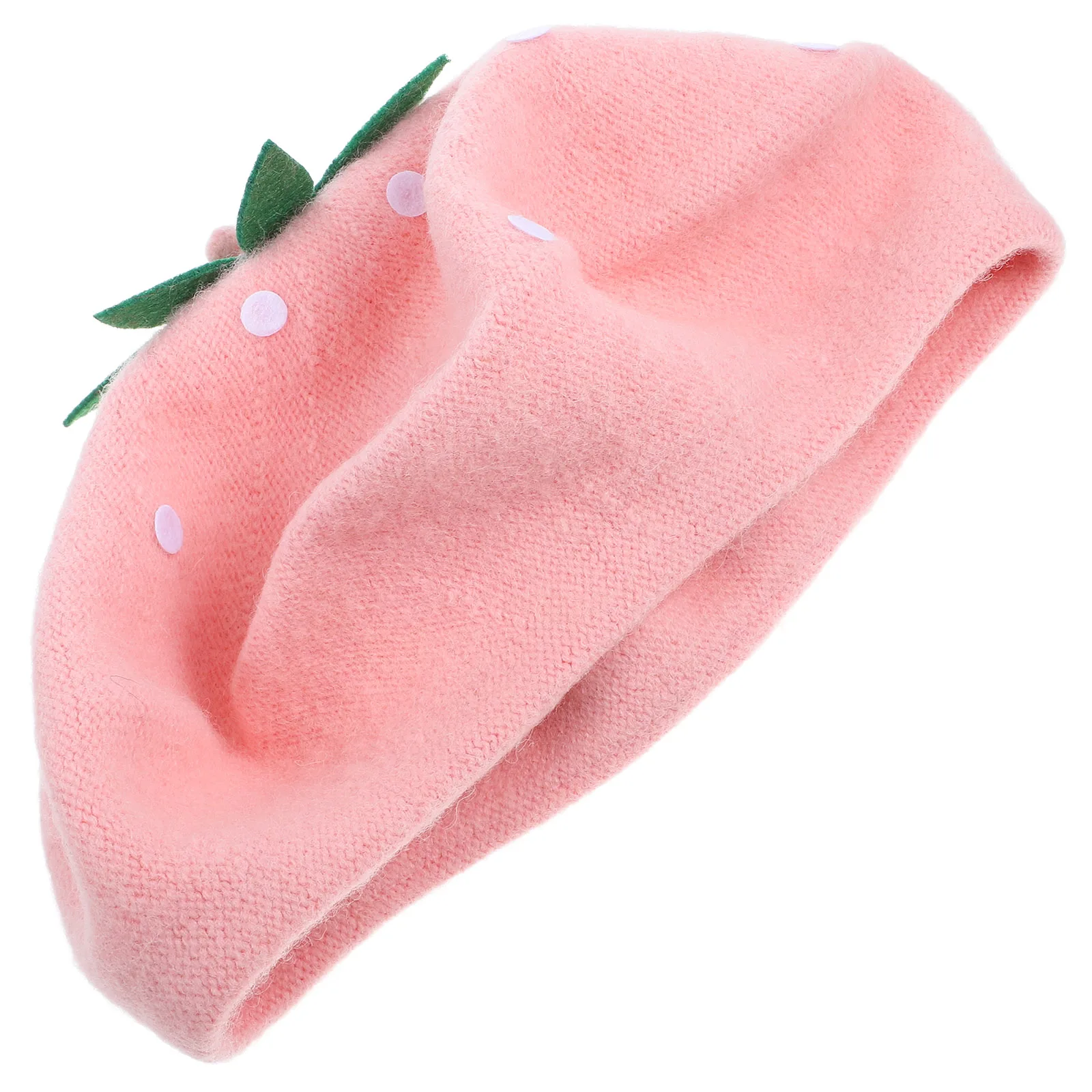 1pcs Cute Strawberry Beret Hat For Women Vintage Wool Cap Cosplay Party Tea Events Stylish Warm Durable Headwear Accessory 
1pcs Cute Strawberry Beret Hat For Women Vintage Wool Cap Cosplay Party Tea Events Stylish Warm Durable Headwear Accessory