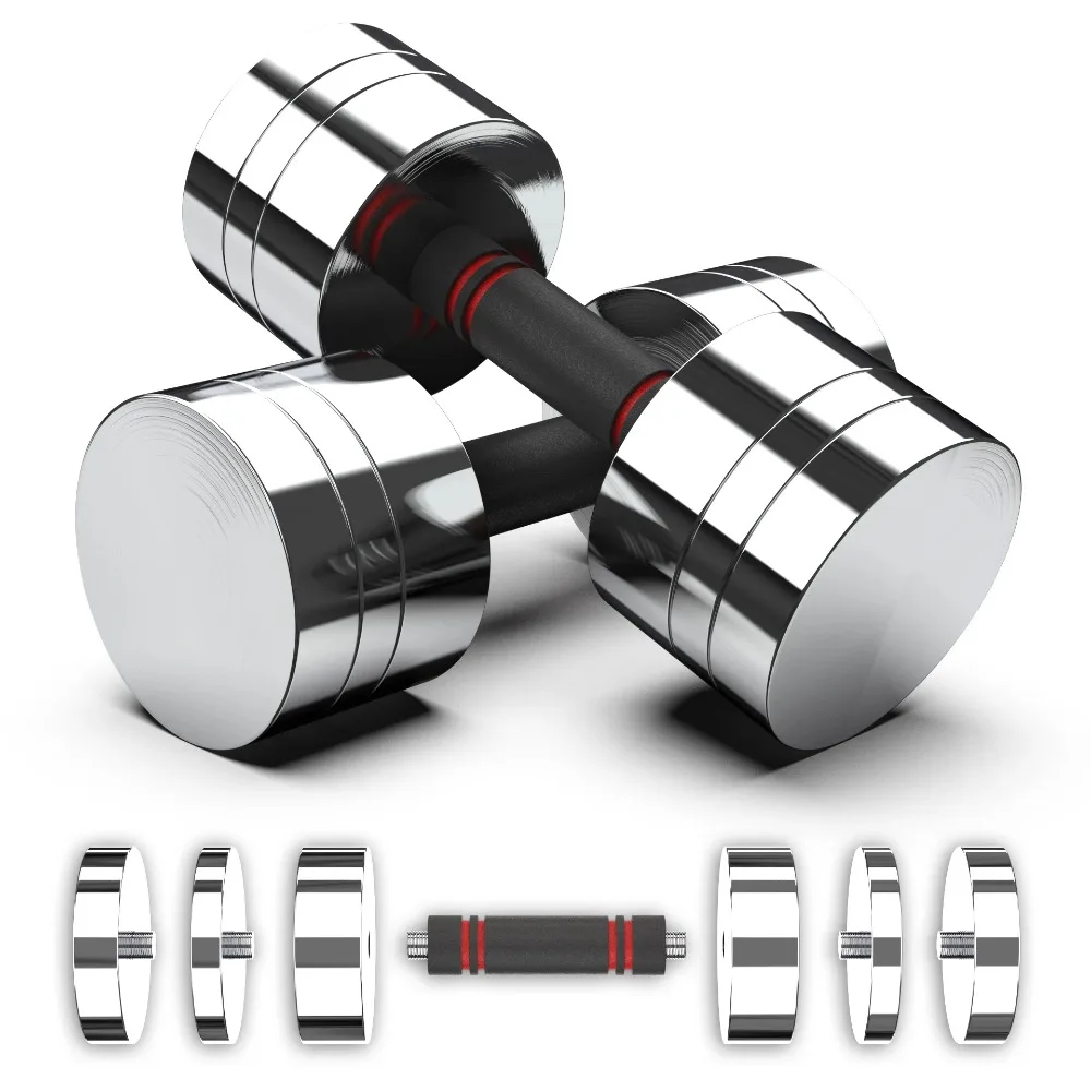 Ultra Compact Adjustable Dumbbell Set, 10-20lb, Steel with Foam Handles, Chrome Finish
Ultra Compact Adjustable Dumbbell Set, 10-20lb, Steel with Foam Handles, Chrome Finish