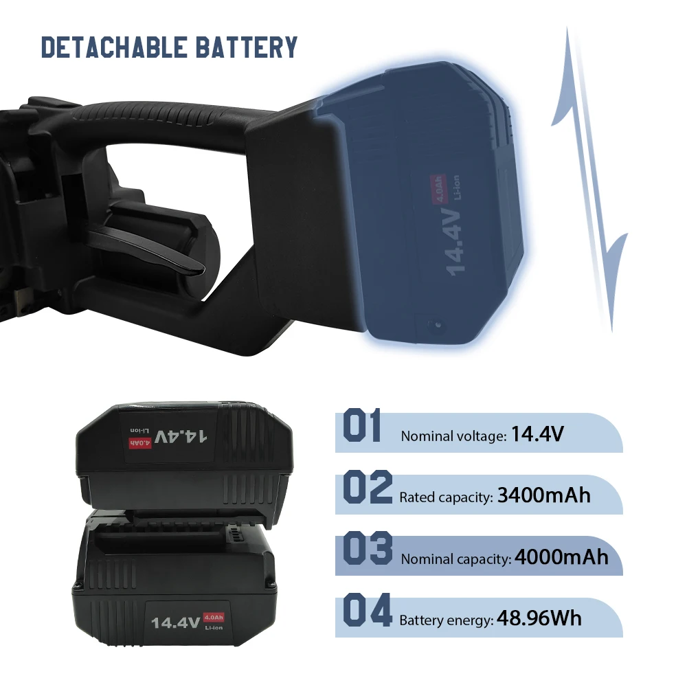 TLF One-touch Automatic Tensioning Seal 4000mAh/14.4V Battery-powered Smart Handheld Electric Strapping Tool
TLF One-touch Automatic Tensioning Seal 4000mAh/14.4V Battery-powered Smart Handheld Electric Strapping Tool