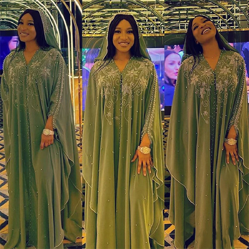Dress + inner Muslim Robes Ladies Abaya African Dresses for Women Chiffon Pearl Long Maxi Dress Traditional Clothing Plus Size
Dress + inner Muslim Robes Ladies Abaya African Dresses for Women Chiffon Pearl Long Maxi Dress Traditional Clothing Plus Size