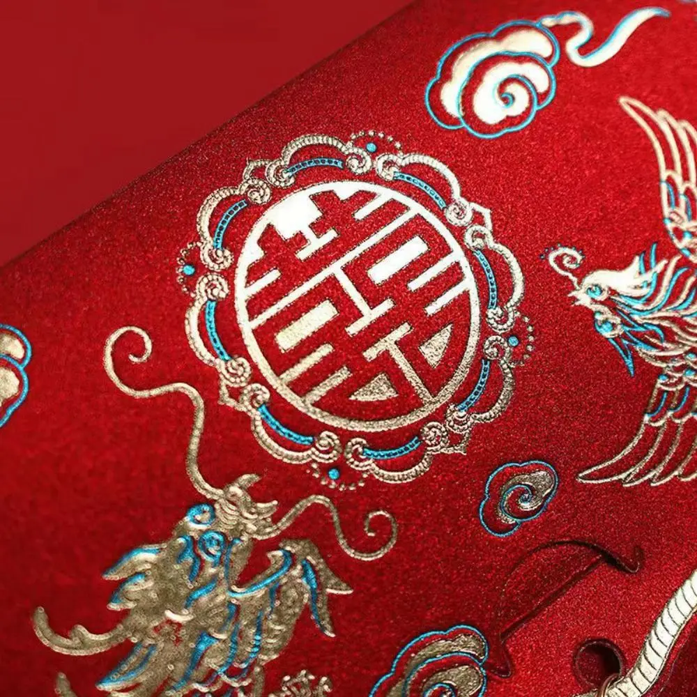 Chinese Style Wedding Red Envelope Dragon Phoenix Design Bronzing Wedding Changing Fee Bag Traditional Hongbao Money Red Pocket
Chinese Style Wedding Red Envelope Dragon Phoenix Design Bronzing Wedding Changing Fee Bag Traditional Hongbao Money Red Pocket
