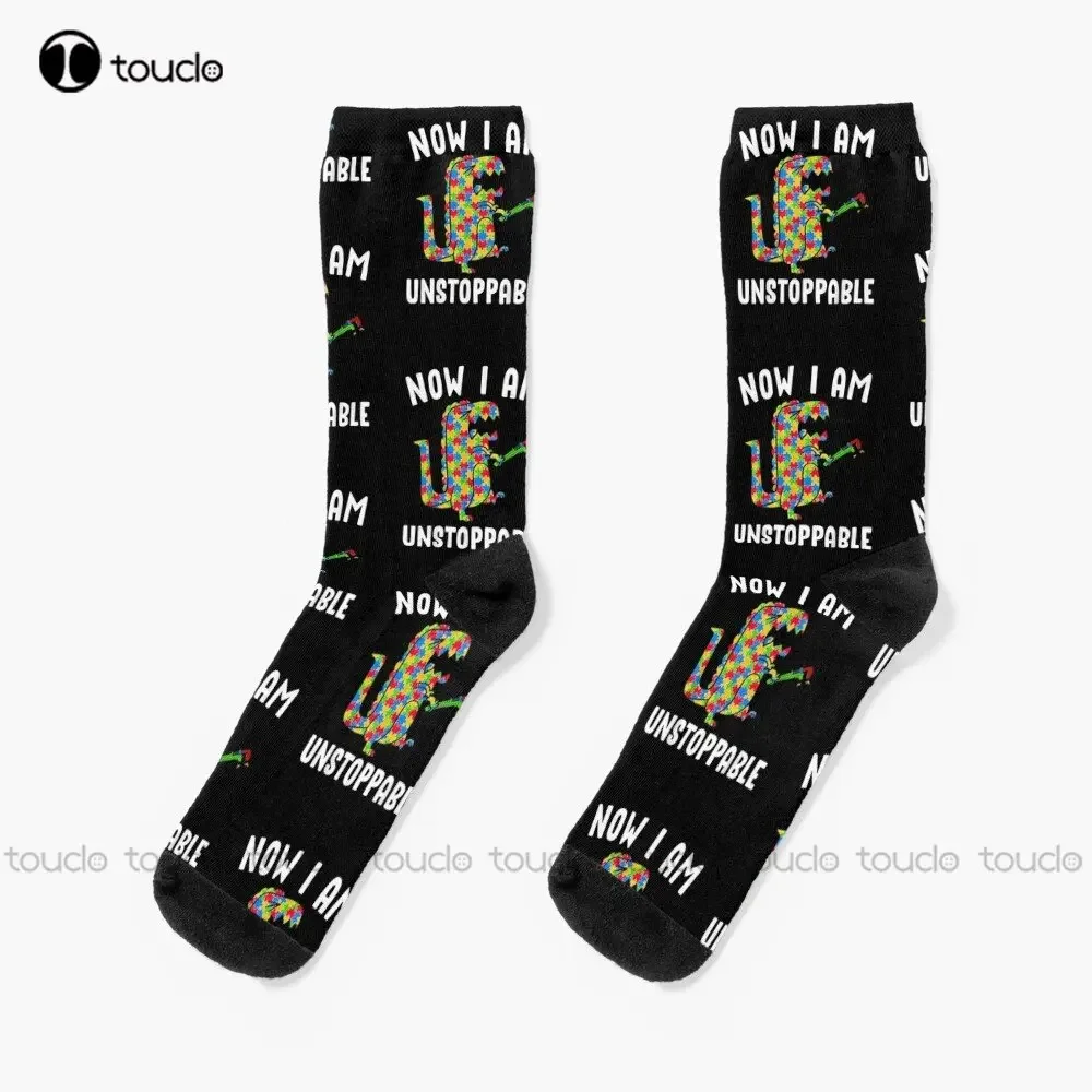 Now I Am Unstoppable T Rex Puzzle Piece Autism Awareness Socks Soccer Socks Girls Street Skateboard Socks Custom Gift Funny Art
Now I Am Unstoppable T Rex Puzzle Piece Autism Awareness Socks Soccer Socks Girls Street Skateboard Socks Custom Gift Funny Art
