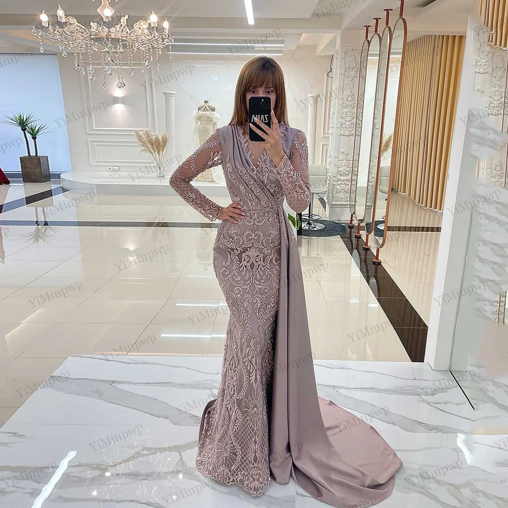 Applique Lace Mermaid Evening Dress 2025 Luxury Full Sleeve Pleat فساتين سهره نسائيه فخمة براندات
Applique Lace Mermaid Evening Dress 2025 Luxury Full Sleeve Pleat فساتين سهره نسائيه فخمة براندات